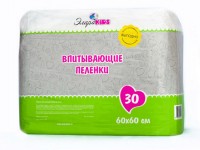 Пеленки впитывающие ЭлараKIDS "КОМФОРТ"  60*60 30 шт