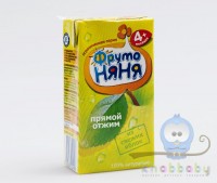 Фруто-няня сок Яблоко прямой отжим неосветленный 200гр