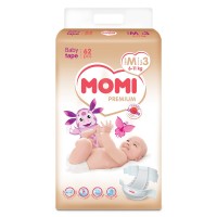 MOMI Premium   подгузники M ( 6-11 кг), 62 шт.