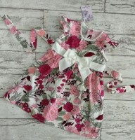 Платье для девочки принт: графичные цветы розовый