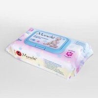 Салфетки влажные "Maneki" , серия Fantasy детские с экстрактом ромашки и алоэ вера, 80 шт.