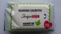 Влажные салфетки ЭлараKIDS "Зеленый чай", 70шт
