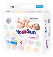 Подгузники YokoSun S (до 6 кг) 26шт 