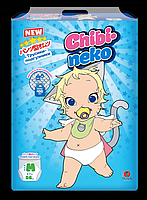 Подгузники-трусики "Maneki" серия Chibi-neko, M, 6-11 кг, 56 шт.