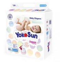 Подгузники YokoSun S (до 6 кг) 82 шт 
